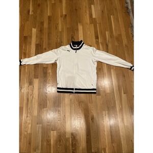 PUMA Track Jacket‎ White Navy Stripe Men's Sz Large